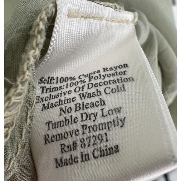 Johnny Was Blouse Womens S Green Blue Floral Embroidered Floral Boho Peasant - Picture 8 of 8